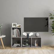 Mobili TV 2 pz Grigio Cemento 72x35x36,5 cm in Truciolato  cod mxl 26626