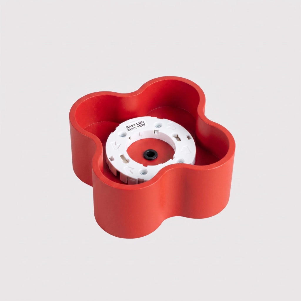 Plafoniera OVIO 1 rossa Gx53