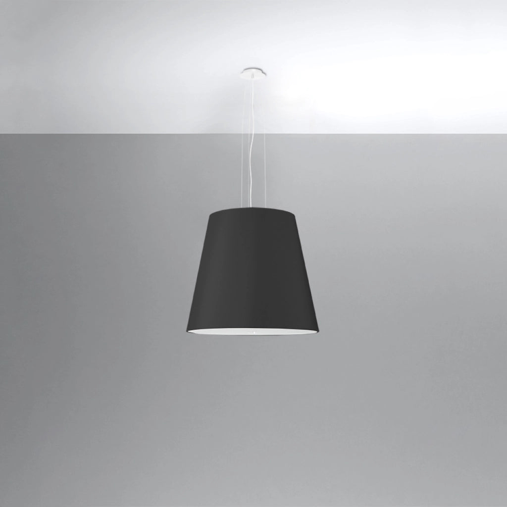 Lampadario moderno nero a 3 luci E27 serie GENEVE 50x50x140 cm