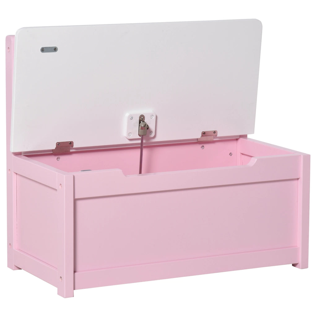 Banco per Bambini con Ripiani e Cassetti ¨C zephmum ¨C Rosa e Bianco 60x30x50 cm