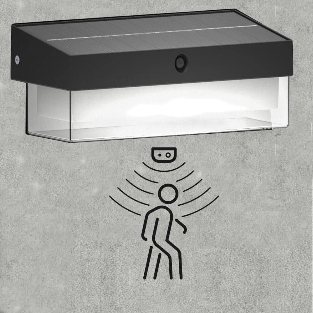 Trade Shop - Applique Solare Con Sensore Movimento 3 Modalità Luce 6000k Ip54 Da Esterno Zq-bd-006gy -