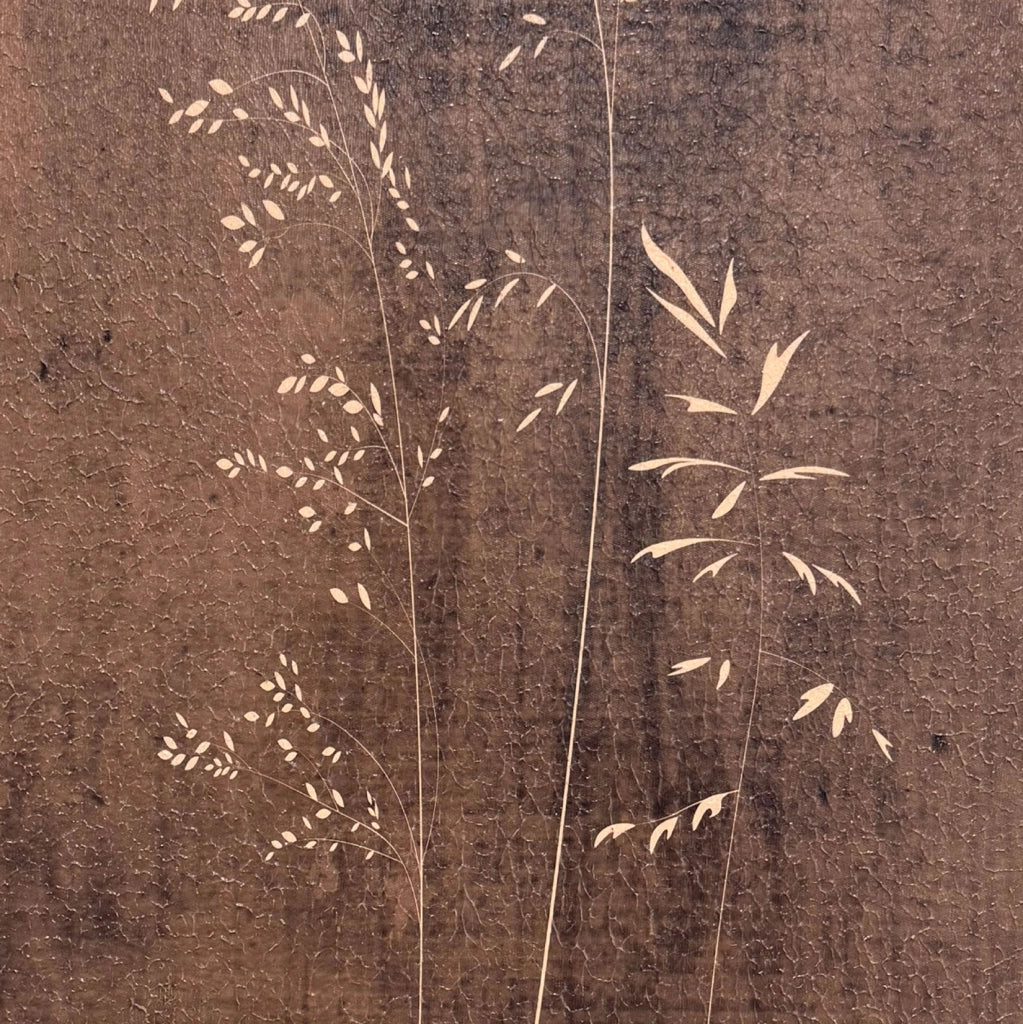 Dittico di tele incorniciate Hispanohogar stampa e pittura marrone e rosa 72x52