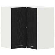 Mobiletto a parete moderno con ripiano soluzione salvaspazio efficiente 57 x 57 x 60 cm legno composito rovere nero 02_0051959