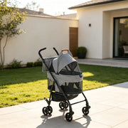 PASSEGGINO PER CANI 3 IN 1 Grigio in tessuto Oxford 69x47x101 cm