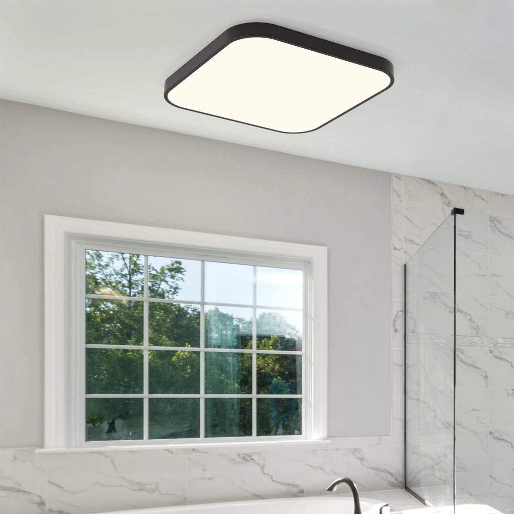 ZMH Lampada da soffitto plafoniera LED quadrata piatta 27cm 19W per camera letto corridoio