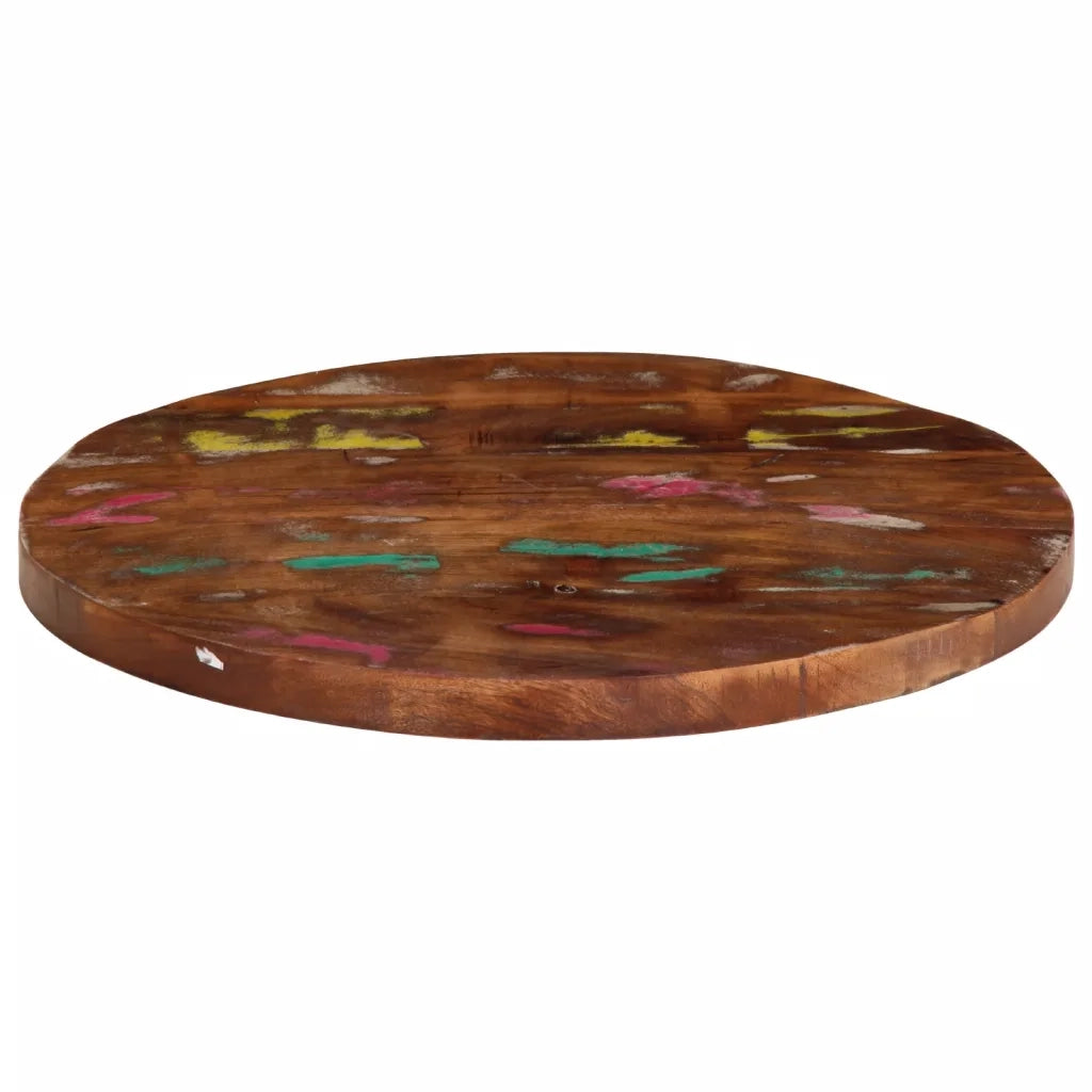 vidaXL Piano per Tavolo Ø 40x3,8 cm Rotondo Legno Massello di Recupero