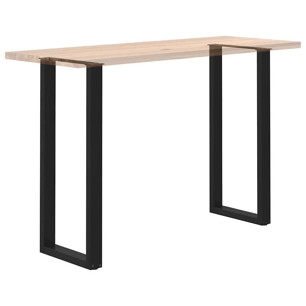 Gambe per tavolo da bar a forma di U 2 pz nere 50x(110-111) cm in acciaio 4013244
