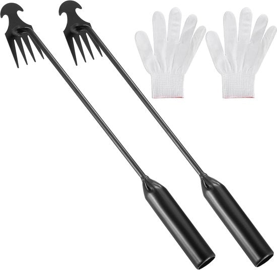 Due Strappi Erbacce per Giardini con Guanti - Rimozione Erbacce Effettiva e Strumenti Giardinieri