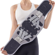 Cintura sport e fitness, sostegno lombare per posizioni sedute, cintura di supporto respirante con piastre in acciaio, adatta per una vita addominale di 65-75 cm.