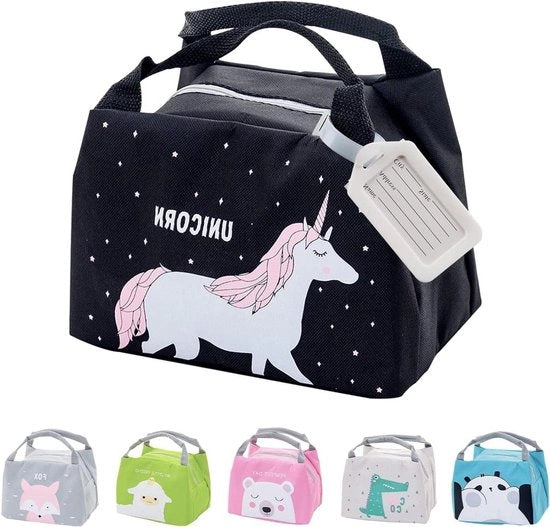 Borsa per picnic per bambini ragazze isolata - Disegno di unicorno