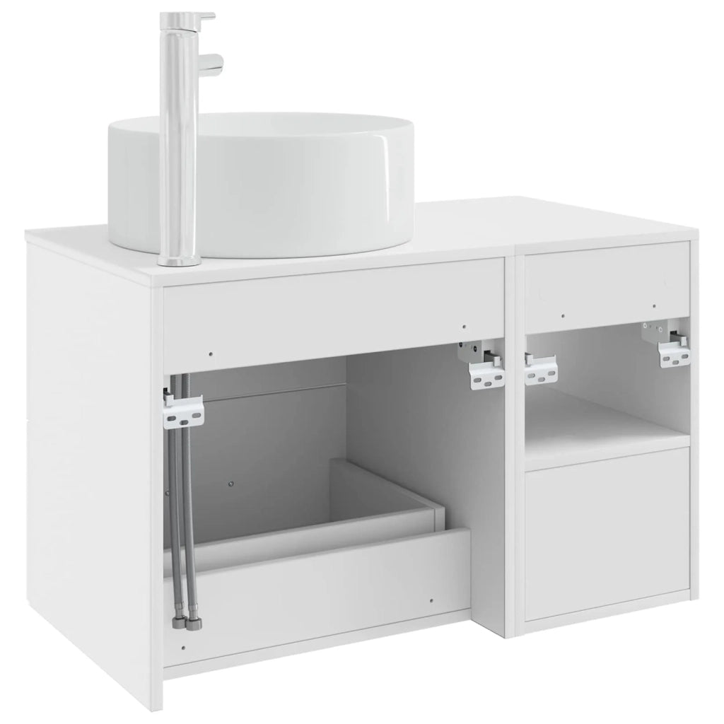Set di mobili per il bagno 2 pcs Bianco Legno ingegnerizzato 3403928