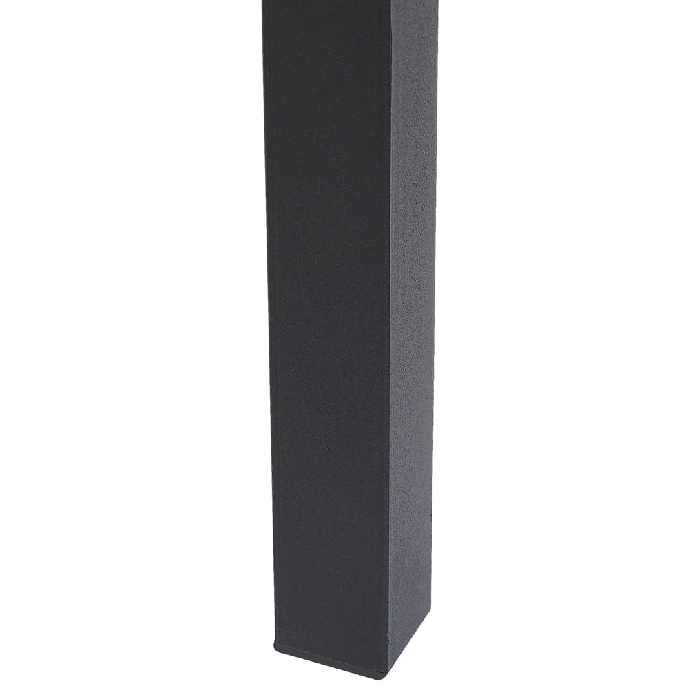 Tavolo da conferenza allungabile in MDF nero 140/190 x 90 cm con struttura in acciaio, moderno, per l'ufficio domestico
