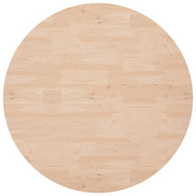 Piano Tavolo | Superficie Tavolo | Piano Scrivania Rotondo ?90x4 cm Massello di Rovere Non Trattato