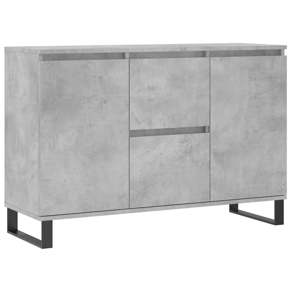 Credenza Grigio Cemento 101,5x35x70 cm in Legno Multistrato 827216