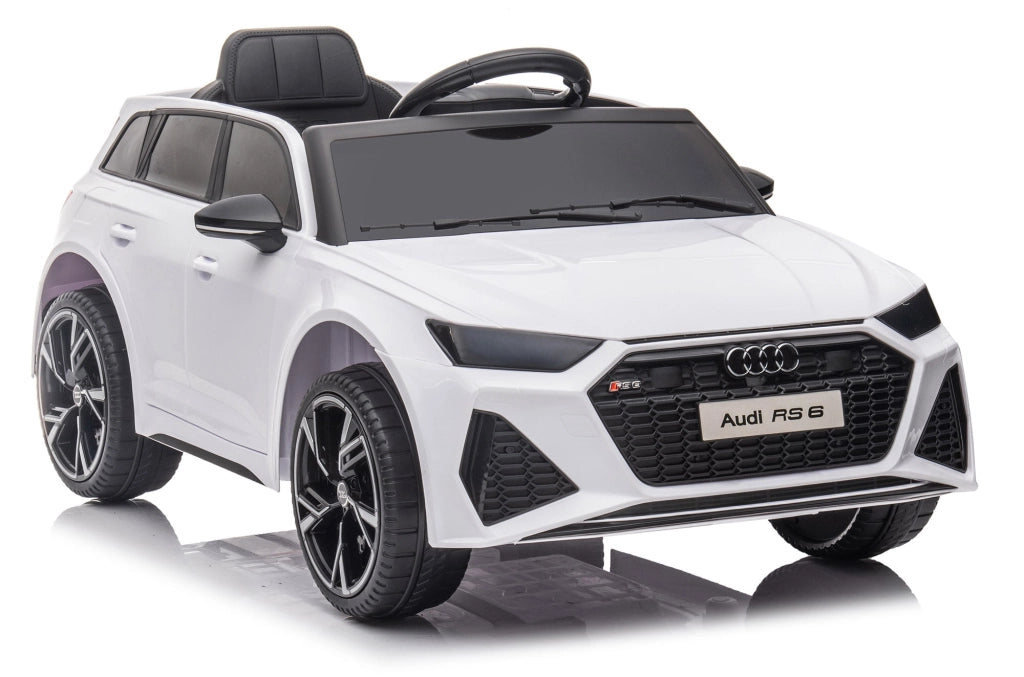 Macchina Elettrica per Bambini 12V con Licenza Audi RS6 Bianca