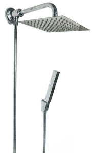 Kit doccia con deviatore a pressione e braccio cm 25