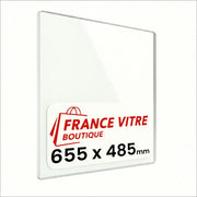 GODIN - modello : 756 - 655 x 485 x 4 mm - Vetro per stufa a legna - vetro camino di ricambio - vetro per caminetto resistente al fuoco - France Vitre