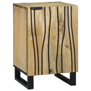 Mobile da Bagno 38x33.5x58 cm Legno Massello Mango e Legno Ingegnerizzato