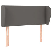 Testiera | Testata ad Orecchio Grigia 83x23x78/88 cm in Similpelle