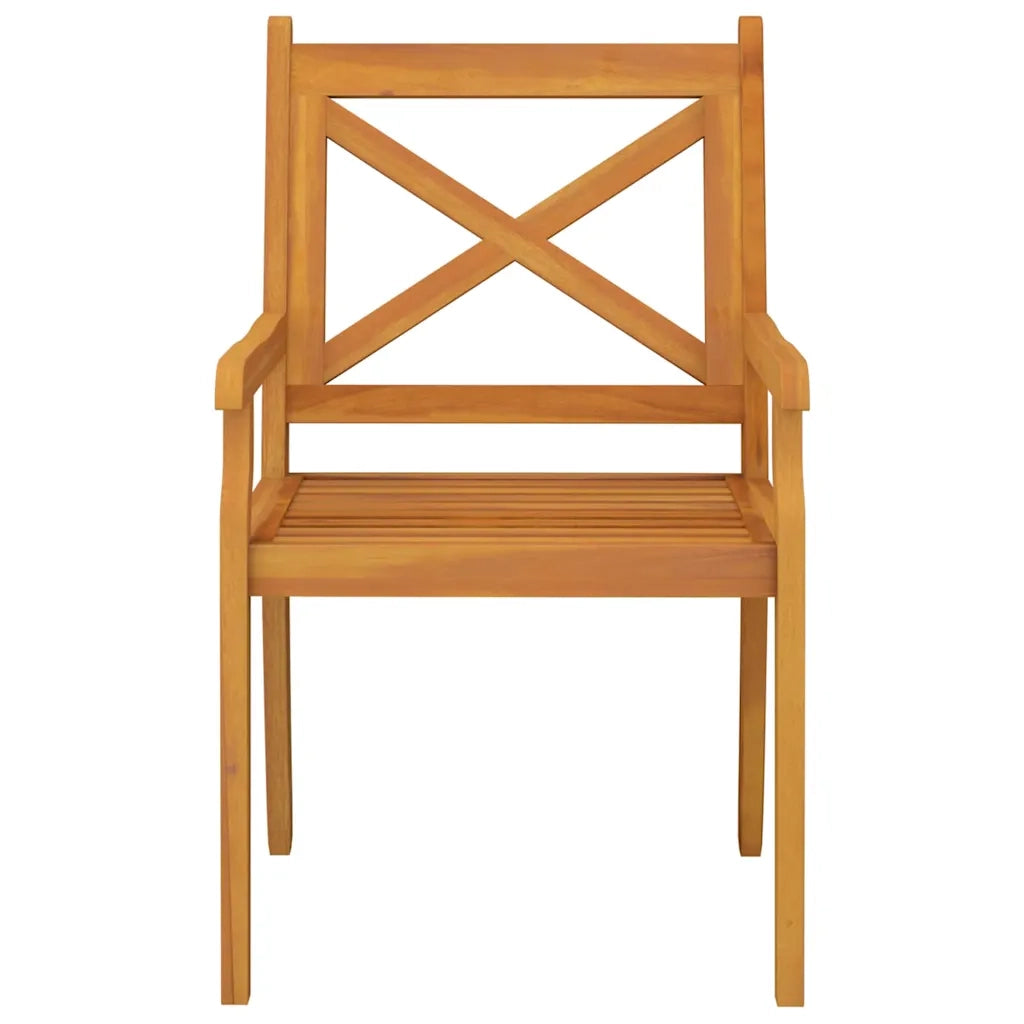 Sedie da Pranzo da Esterni 2 pz in Legno Massello di Acacia cod mxl 16842