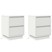 Set di 2 Comodini | Armadio da Notte | Mobiletto da notte con cassetto Bianco 39 x 34,5 x 50 cm
