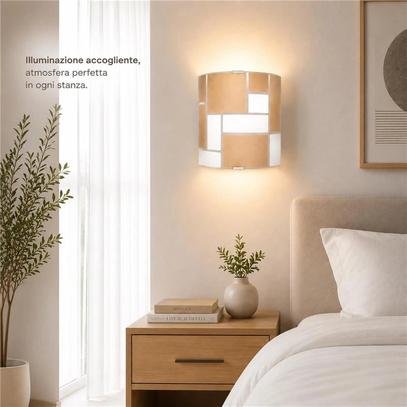DORA LAMPADA APPLIQUE 1 LAMPADINA PER APPLICAZIONE AL SOFFITTO E A PARETE E27 30 CM