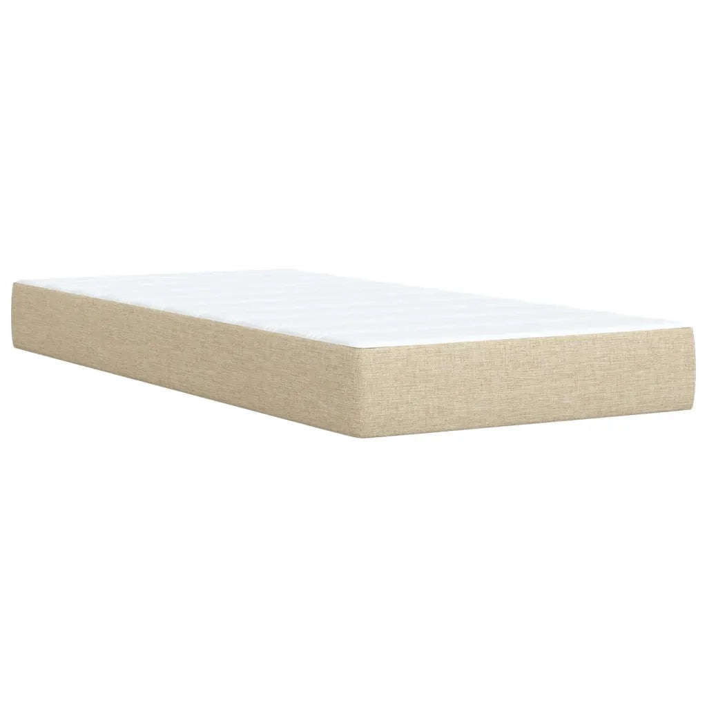 Giroletto a Molle con Materasso Crema 100x200 cm in Tessuto 3289277