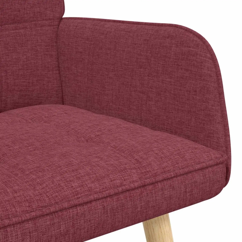 Sofa a Due Posti Rosso vino 115 x 61 x 87 cm Tessuto