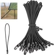 Manicotto multifunzionale per tenda da campeggio con ganci, 16 pezzi, 26 cm, con elastico in gomma resistente all'usura e all'acqua.