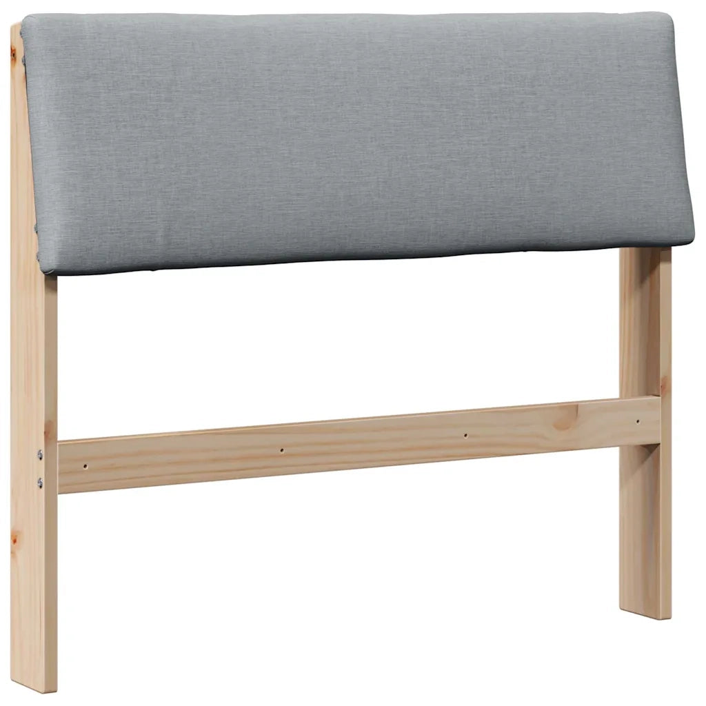 Testiera imbottita-Testiera con Cuscini-Testata Grigio chiaro 100 cm Pino massello 208897