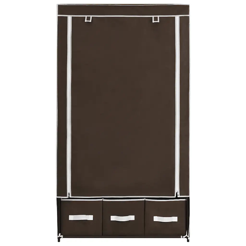 Armadio Marrone 87x49x159 cm in Tessuto cod mxl 66122