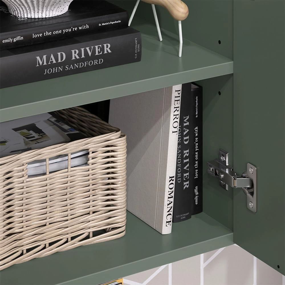 Armadio universale Wido, Verde, 40.2 x 120 cm con una porta, adatto per la conservazione di oggetti domestici