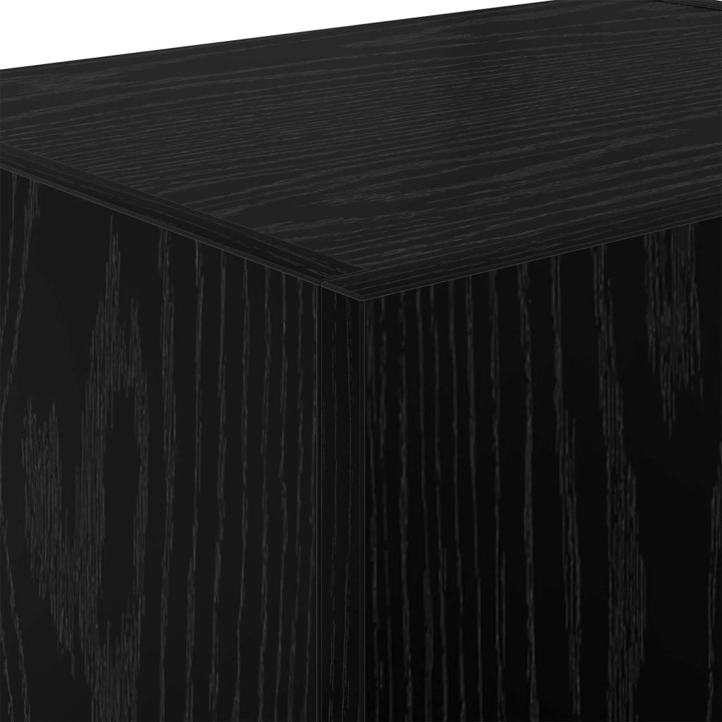 Mobile TV da parete Rovere Nero 40,5x30x40cm Legno multistrato