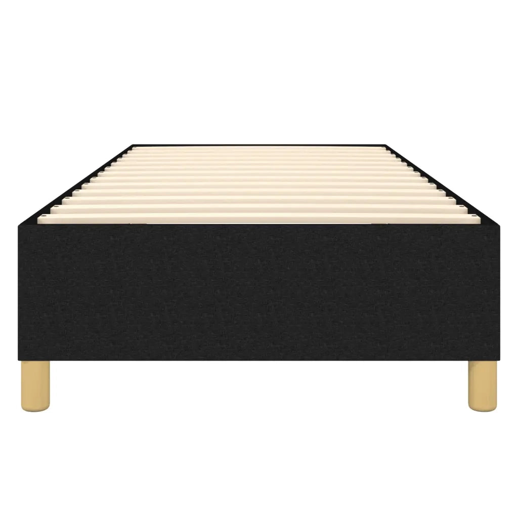 Struttura Letto a Rete a Molle-Giroletto Nero 80x200 cm Tessuto 156100