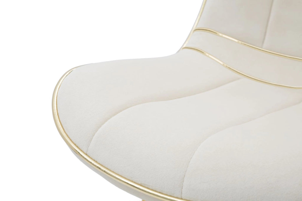 SEDIA PARIS CREMA/GOLD SET 2 PZ CM 51X59X79