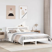 vidaXL Letto senza Materasso Bianco 160x200 cm Legno Massello di Pino