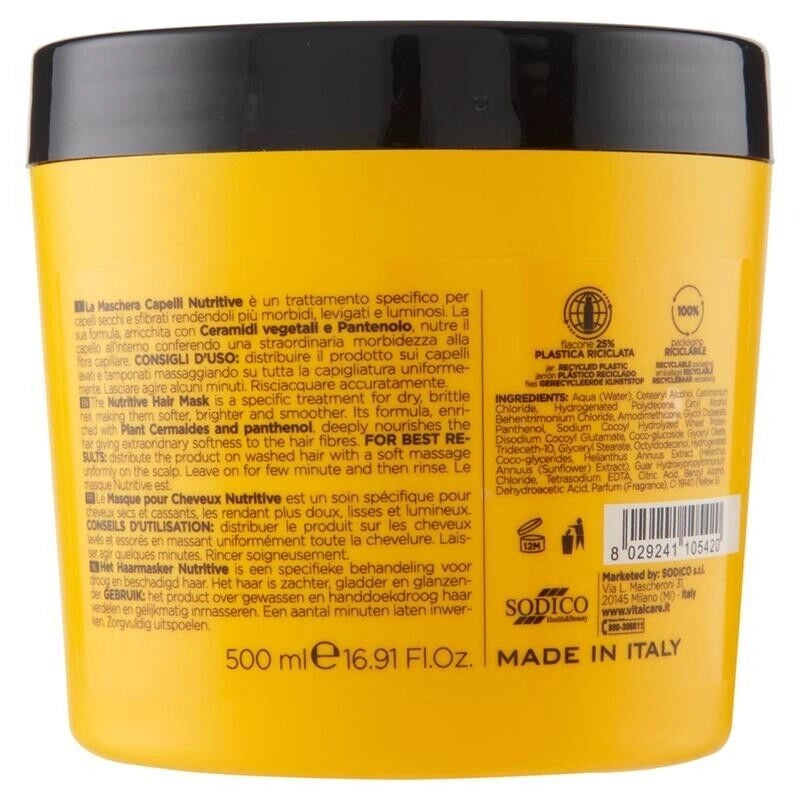 VITALCARE PROFESSIONAL NUTRITIVE MASCHERA CAPELLI NUTRIENTE E RISTRUTTURANTE 500 ML