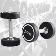 Trade Shop - Manubrio Singolo Professionale In Vinile Da 20 Kg Pesi Palestra Fitness Sport -