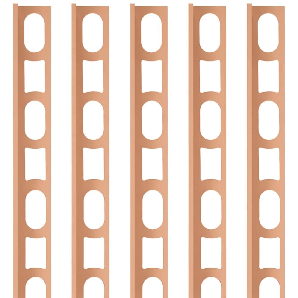 Profili in alluminio verniciato colore 142 marrone a l per finitura parete proangle *** pezzi 5 pz, confezione 1