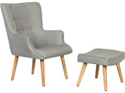 Poltrona "Odense" in stile scandinavo - Grigio chiaro