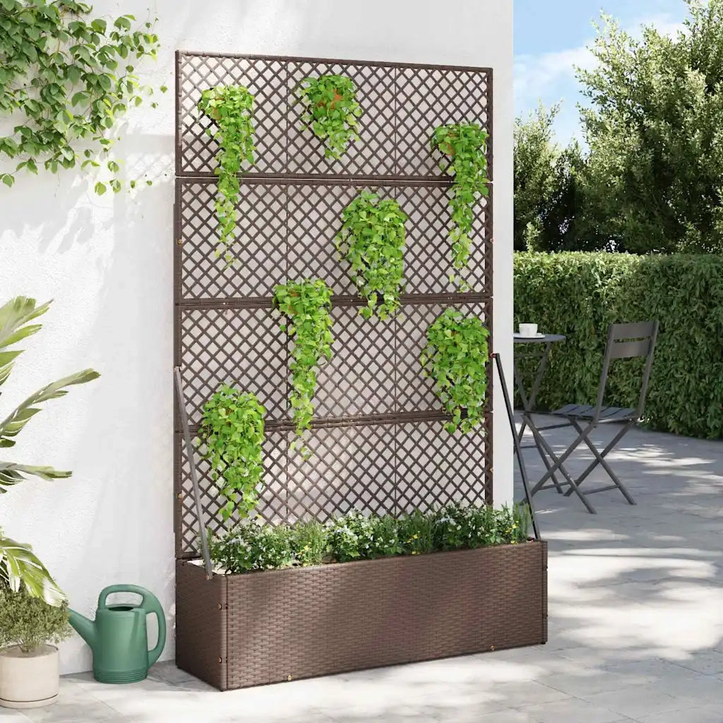 vidaXL Fioriera Marrone 105 x 30 x 170 cm Metallo