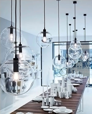 Lampada Da Soffitto Pensile Di Vetro Lassi Black 20 Cm