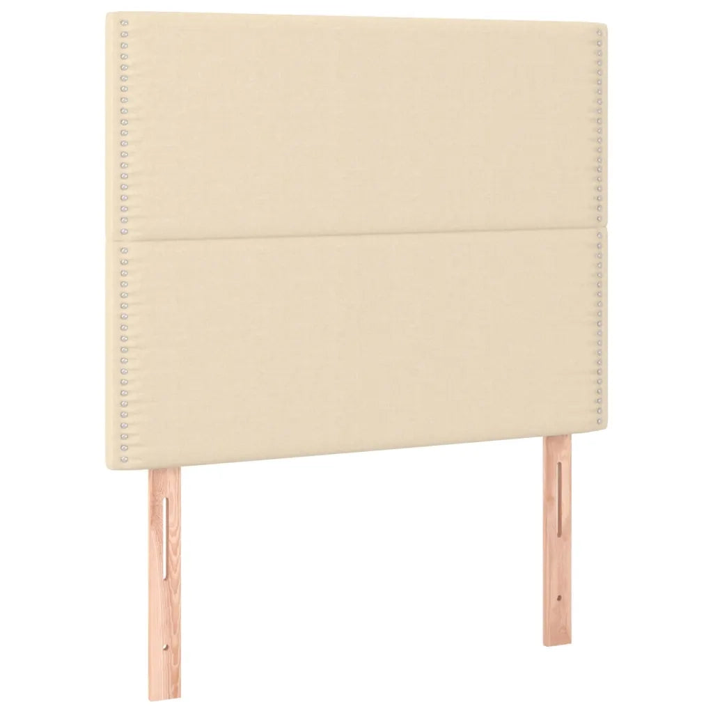 Giroletto a Molle con Materasso Crema 90x190 cm in Tessuto