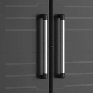 Armadio in Resina 4 Ripiani 65x45x182 cm Keter Detroit Portascope Nero