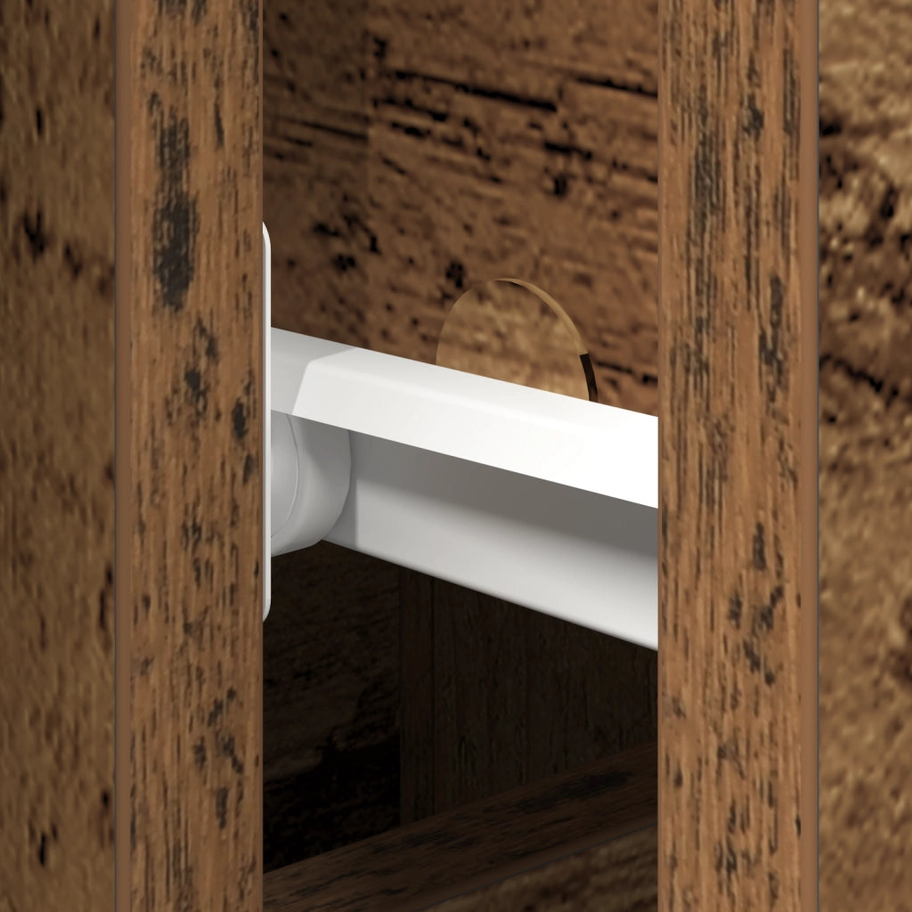 Credenza con porte e cassetti in legno vecchio 101,5x35x70 cm
