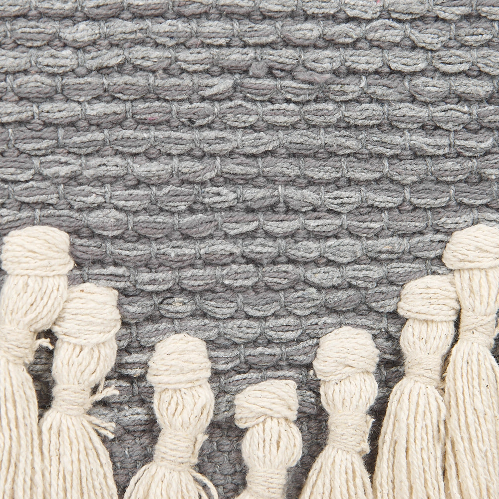 Decorazione da parete in cotone grigio e beige intrecciata a mano con frange Decorazione da parete in stile bohémien Soggiorno Camera da letto