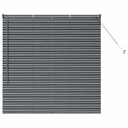 Tendaggi a Veneziana | Tenda a lamelle Grigio scuro 130 x 135 cm Alluminio