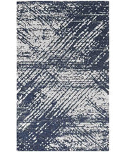 Tappeto passatoia ESSENZA BLU disegno moderno astratto contemporaneo, multiuso lavabile antiscivolo cm.65x300 corsia