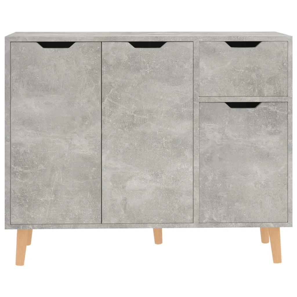 Credenza-Buffet-Armadio da cucina Grigio Cemento 90x30x72 cm in Legno Multistrato