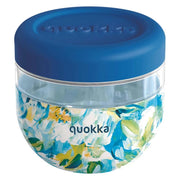 Contenitore Alimentare con Motivo Peonie 770ml con Coperchio Antiscivolo Blu Quokka